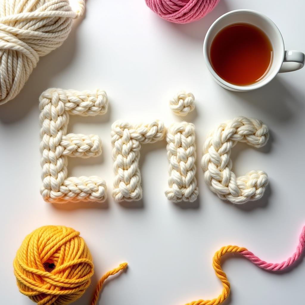 Knitted art: Eric
