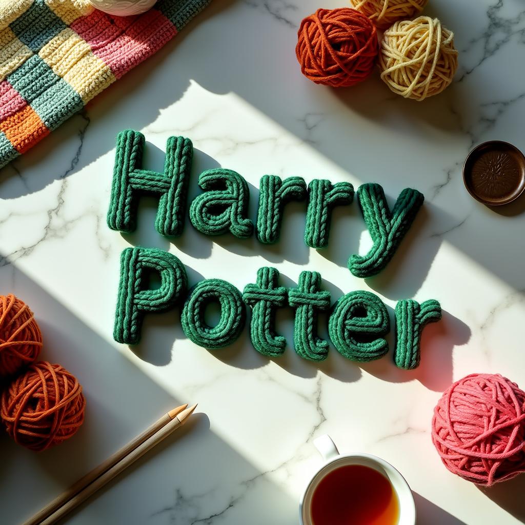 Knitted art: Harry Potter