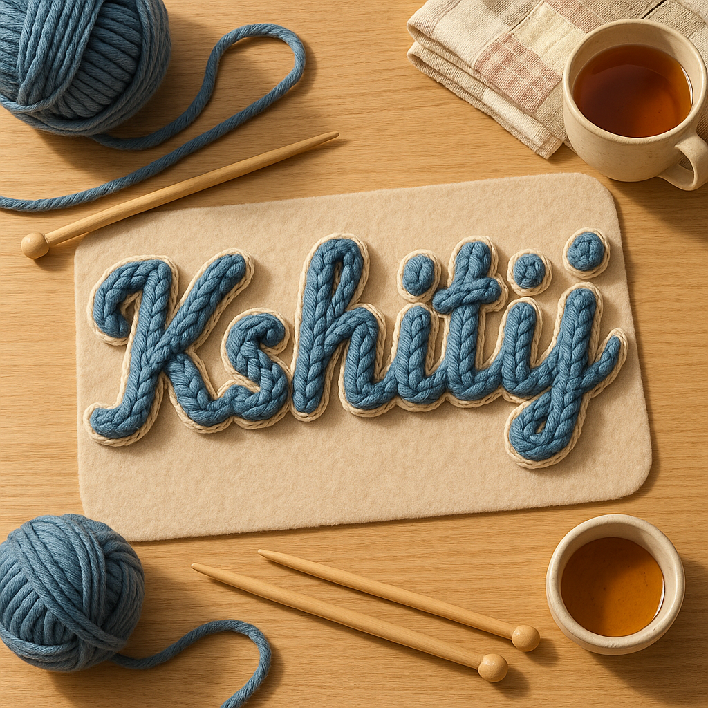 Knitted art: Kshitij